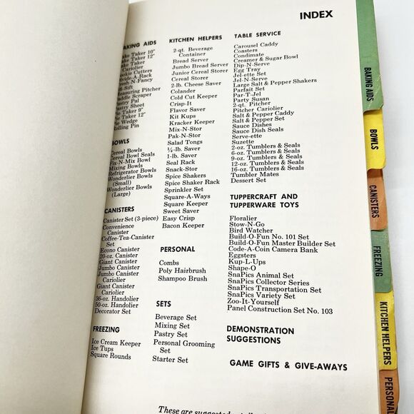 RARE! Vintage 1960/70s Tupperware Demonstration Guide & Envelop/Gift Certificate - Picture 9 of 16